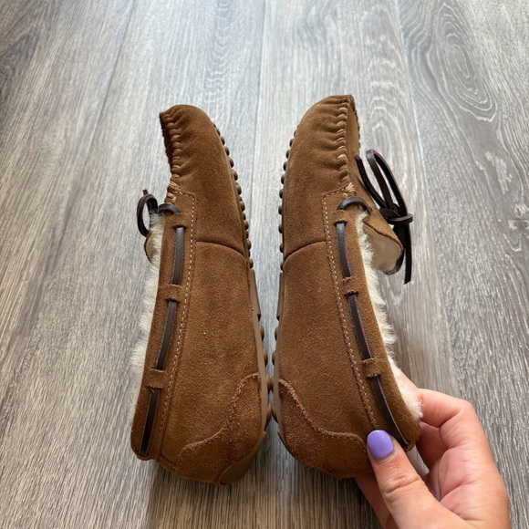 Quince Soft Brown Suede Moccasins - Picture 5 of 9
